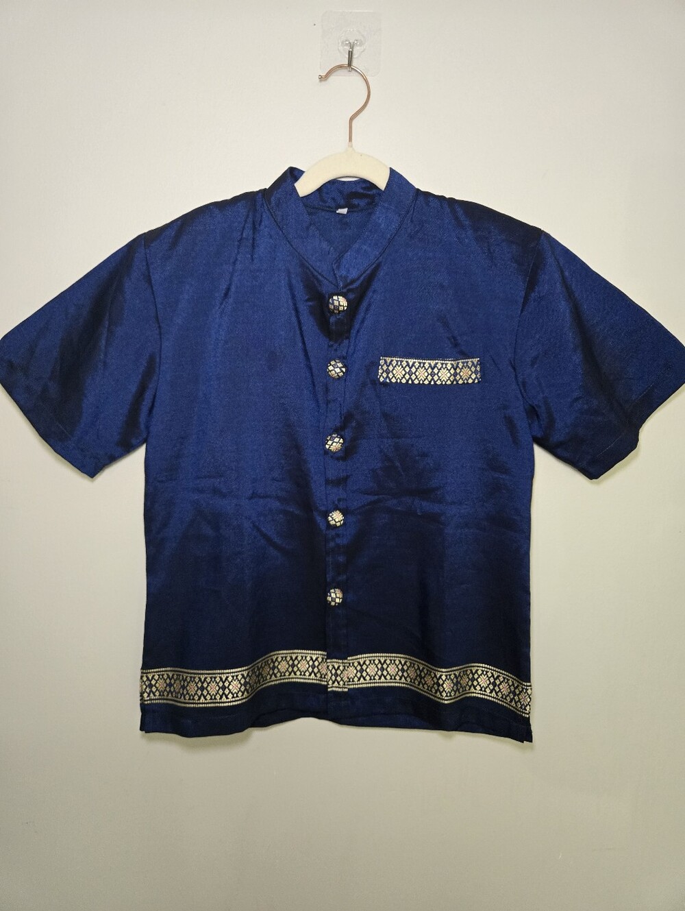 Boy's Traditional Cambodian Silk Shirt